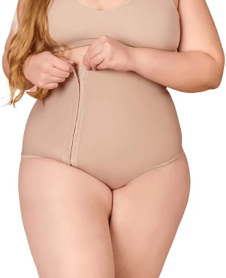 Cinta Alta Pós-parto Plus Size Modeladora Cintura com Fecho