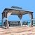 MELLCOM 12x14FT Hardtop Gazebo, Permanent Outdoor Aluminum Patio Gazebo with Aluminum Composite Double Roof for Patio Lawn and Garden, Curtains and Netting Included