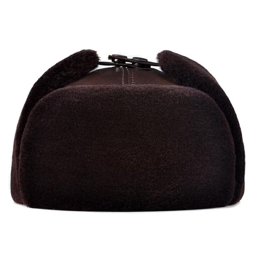 Czapka Zimowa Męska,Ciepła Czapka Z Nausznikami,Rosyjska Czapka Dla Taty,Dziadka,Gospodarstwa Domowego,Czarna-Xxl(Brązowy-Duży)