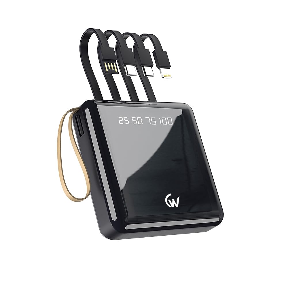 15W Fast Charging 10000mAh Power Bank with 4 in 1 Detachable Cable (Lightn-ing, Type-C, Micro Output, USB-A Input) & Dual Input (Type-C & Micro) Universal Compatibility (Li-Poly, Black)-image-49