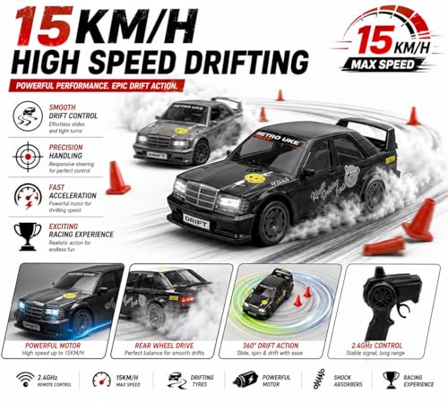 Image of Remote Control Sports Car & Off-Road SUV Toy for Kids, High Speed RC Racing with Wireless Remote, Realistic Lights & Premium Design Gift for Boys Girls (1:43 RC Super CAR-Multicolor)