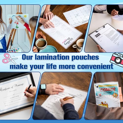 Image of 150 Pack 10 mil Thermal Laminating Pouches Fits Letter Size 8.5 x 11 in Laminating Sheets Thick Clear Plastic Paper Laminator Sheets File Card Laminator Pouches 9x11.5inches