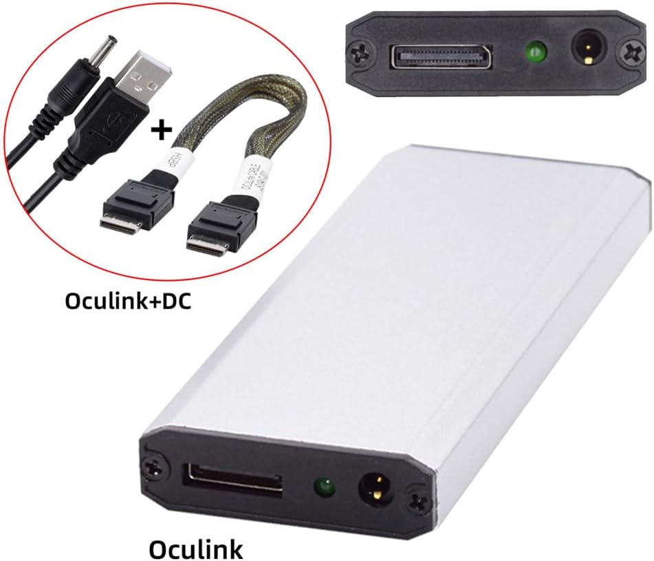 xiwai Oculink SFF-8612 SFF-8611 to M.2 M-Key NGFF to NVME PCIe SSD 2280 Portable SSD Enclosure Adapter for Mainboard PCI-E SSD