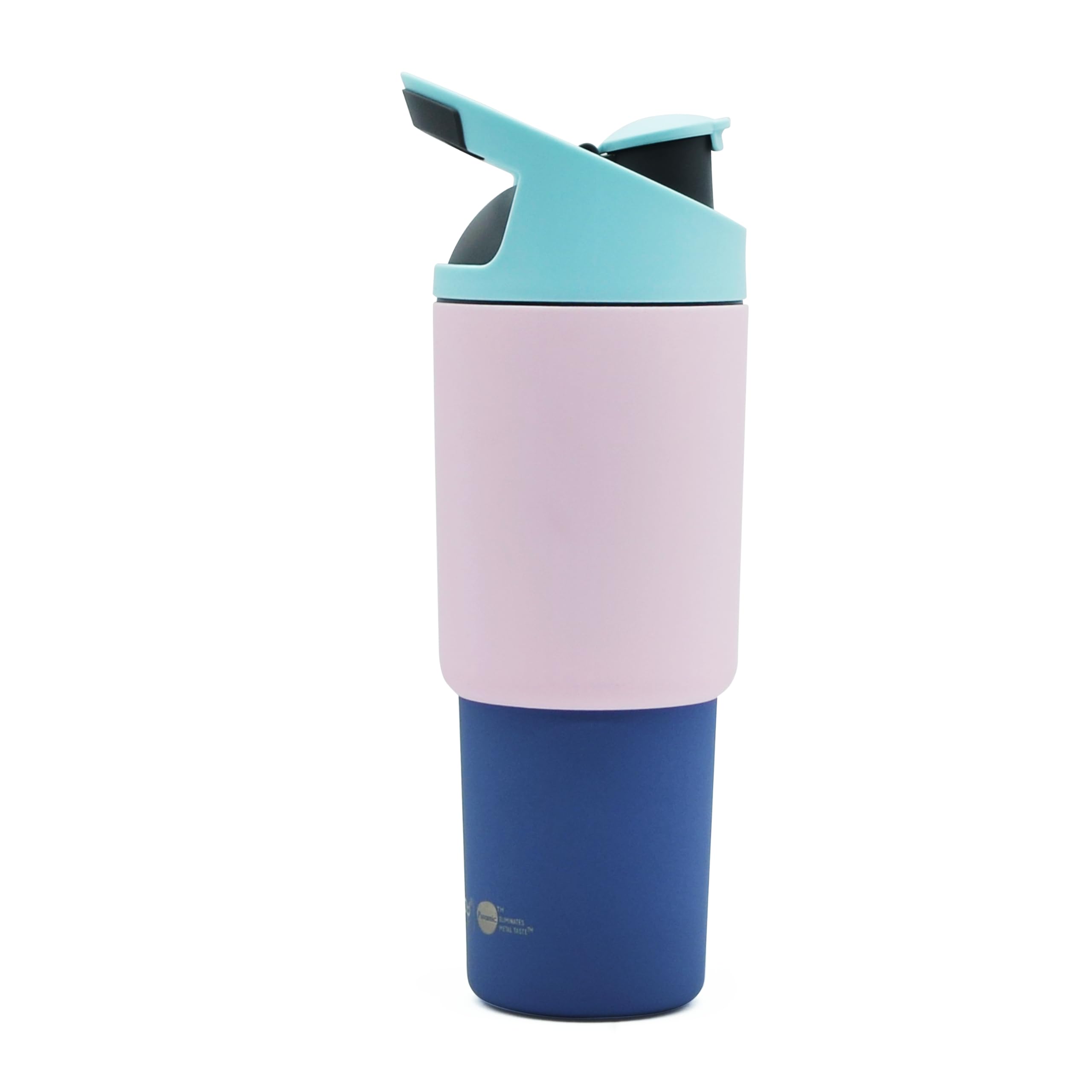 asobu Cosmic Water Bottle – Borraccia refrigerata in acciaio inox, con impugnatura sicura, ideale per viaggi, adatta per portabicchieri, mantiene le bevande fredde, rosa