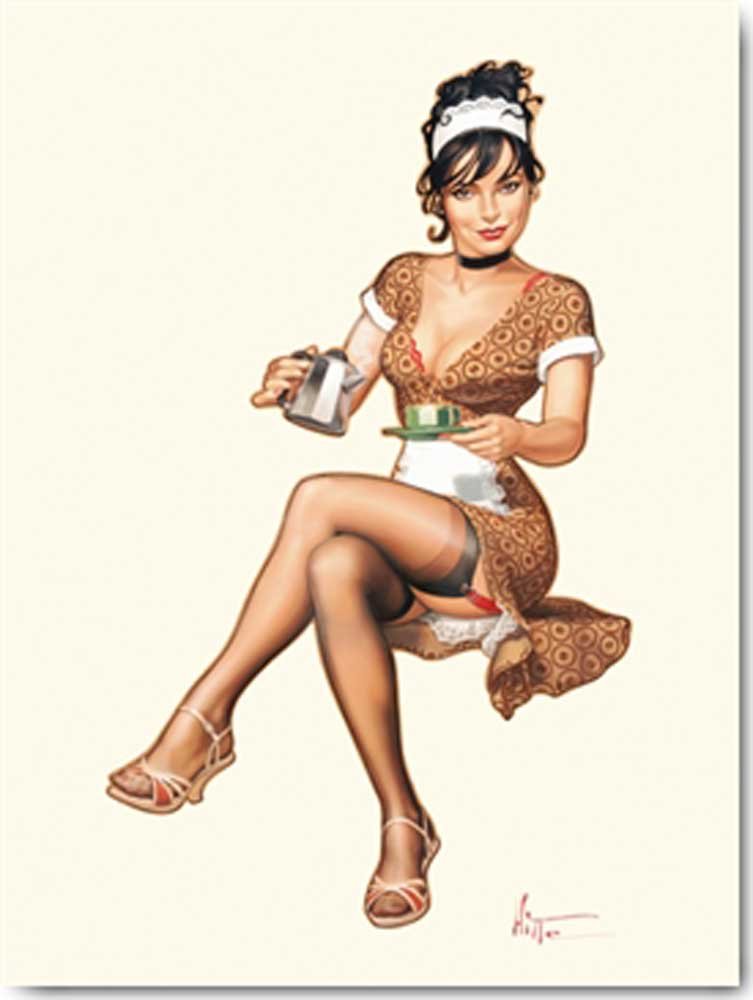 Patrick Hitte – Thé ou Café Cult Pop Vintage Art Print 30 x 40 cm