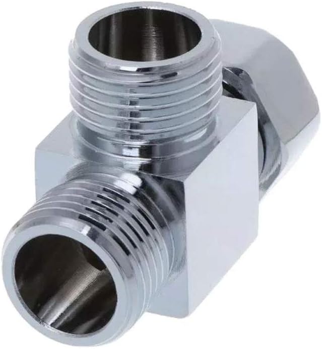 1/2 inch Brass Chrome 3 Way Diverter Hose Fitting Tee T Shape Adapter Bath Connector Valves Bathroom Accessories