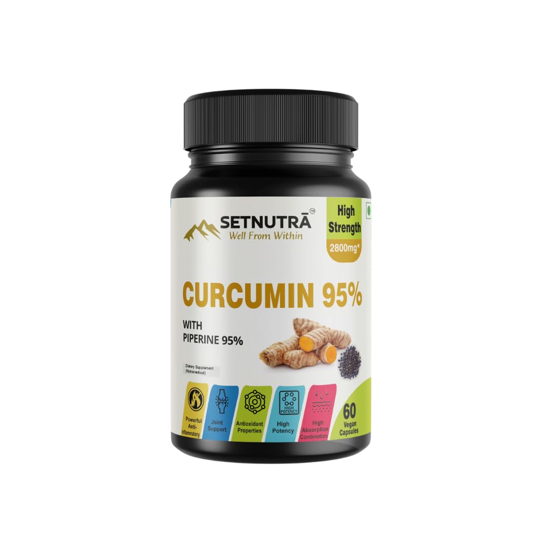 SETNUTRA | CURCUMIN 95% with PIPERINE 95% | High Strength Supplement For Adults | Turmeric Extract | Anti-Inflammatory & Anti-Oxidant | Joint Support | High Absorption Combination | 60 Vegan Capsules-picture-30