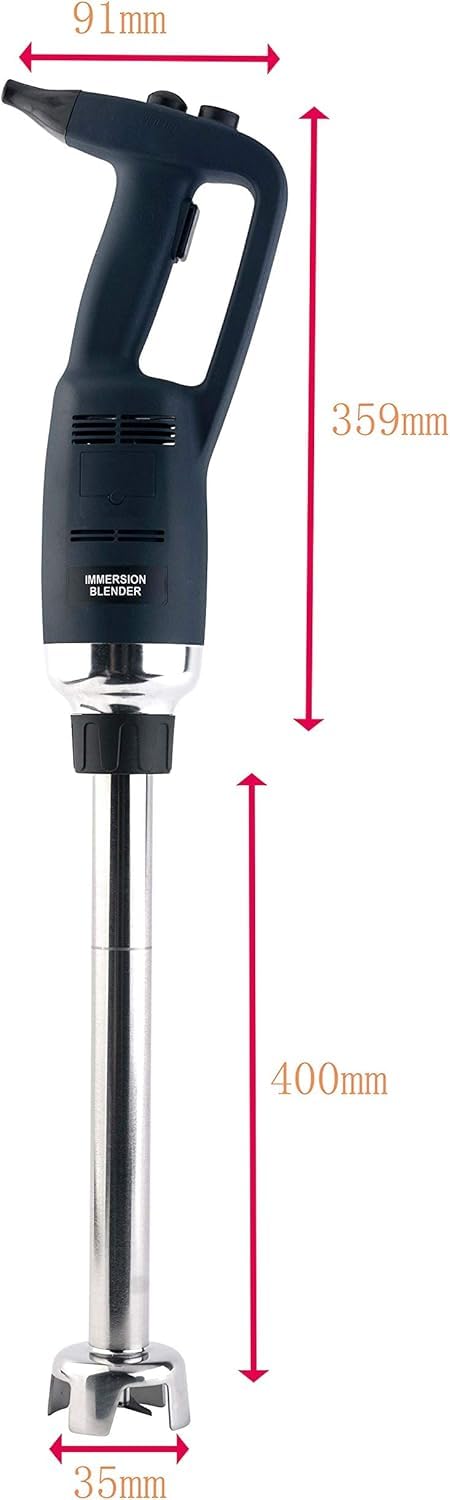 Licuadora de inmersión eléctrica de mano de 16 pulgadas 500 W con velocidad ajustable acero inoxidable grado alimenticio eje para cocina doméstica comercial 2