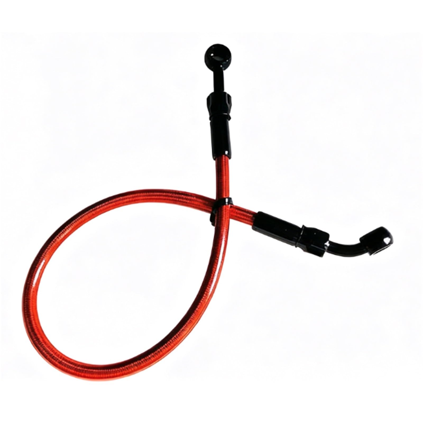Hydraulic Brake Hose Motorcycle Accessories M10 Stainless Steel Braided Oil Pipe 0°-28° Brake Line Hose Clutch Tube with Rotatable Banjo(2200mm)