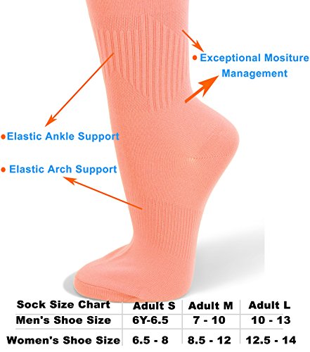 COUVER Mens Polyester Soccer Knee High Socks Sports Team Socks, 1 Pair4