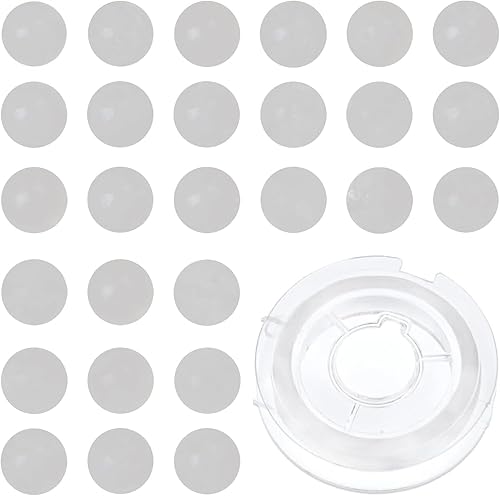 Bymitel - Cuentas redondas de jade blanco natural de 532 de pulgada, 210 unidades de piedras preciosas auténticas para bricolaje y fabricación de