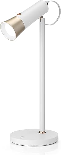 Lámpara de estudio de luz LED regulable con cabezal ajustable, recargable y desmontable, iluminación de mesa para el hogar, dormitorio, oficina para