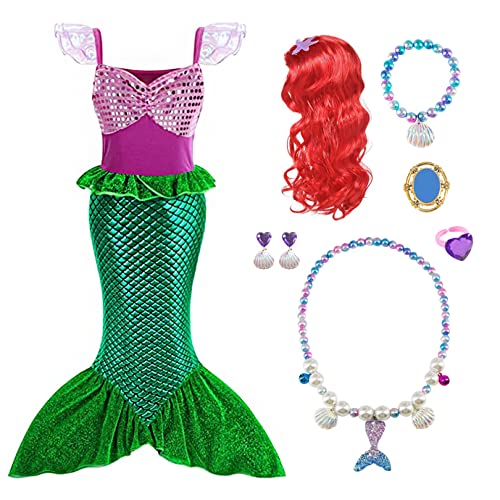 Disfraz de sirena Princesa Kids Disfraces Fancy Dress Up Cosplay ...