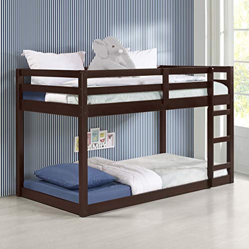 Udorich Espresso Finish Twin Loft Bed for Creating Cozy Spaces,