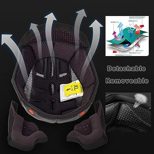 Casque moto modulaire modulable intégral rabattable à double visière taille L - 4