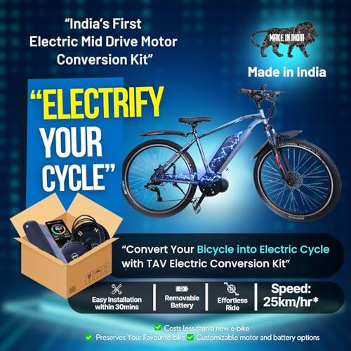 Image of E-Bicycle Conversion Kit 36V 250W | Mid-Drive Motor and 5.6 Ah Battery with Charger