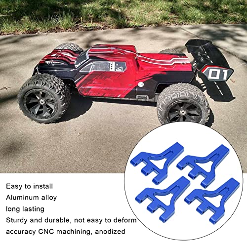 Image of RC Front Rear Upper Swing Arms 4Pcs, Aluminum Alloy Swing Arm Replacement Compatible with 1 /6 Shredder REDCAT RC Car Sportinggoods Model Car Accessories(Dark Blue)