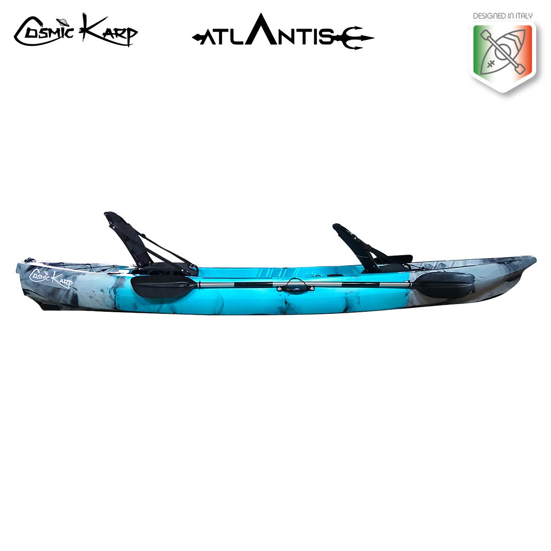 Atlantis Kayak-Canoa Cosmic KARP 390 cm Azzurro/Grigio - 2 Gavoni - 2 Seggiolini - 2 Pagaie