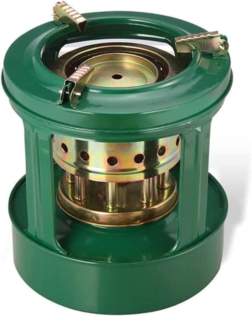 Kerosene Heater, Heating Kerosene Stove Household Integrated 8-core Burner Outdoor Camping Stove Barbecue Windproof Stove For 2-3 People (Color : Green, Size : 19 * 19 * 20cm)