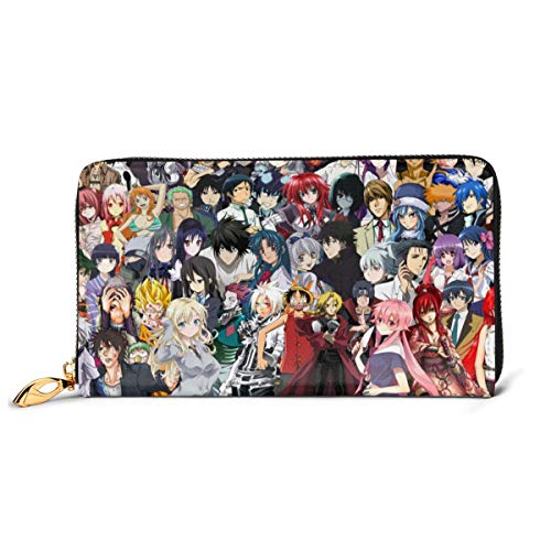 Preisvergleich Produktbild Einteilige Geldbörse aus echtem Leder mit Reißverschluss, lange Clutch, Münzfach, Kartenpaket für Damen und Herren