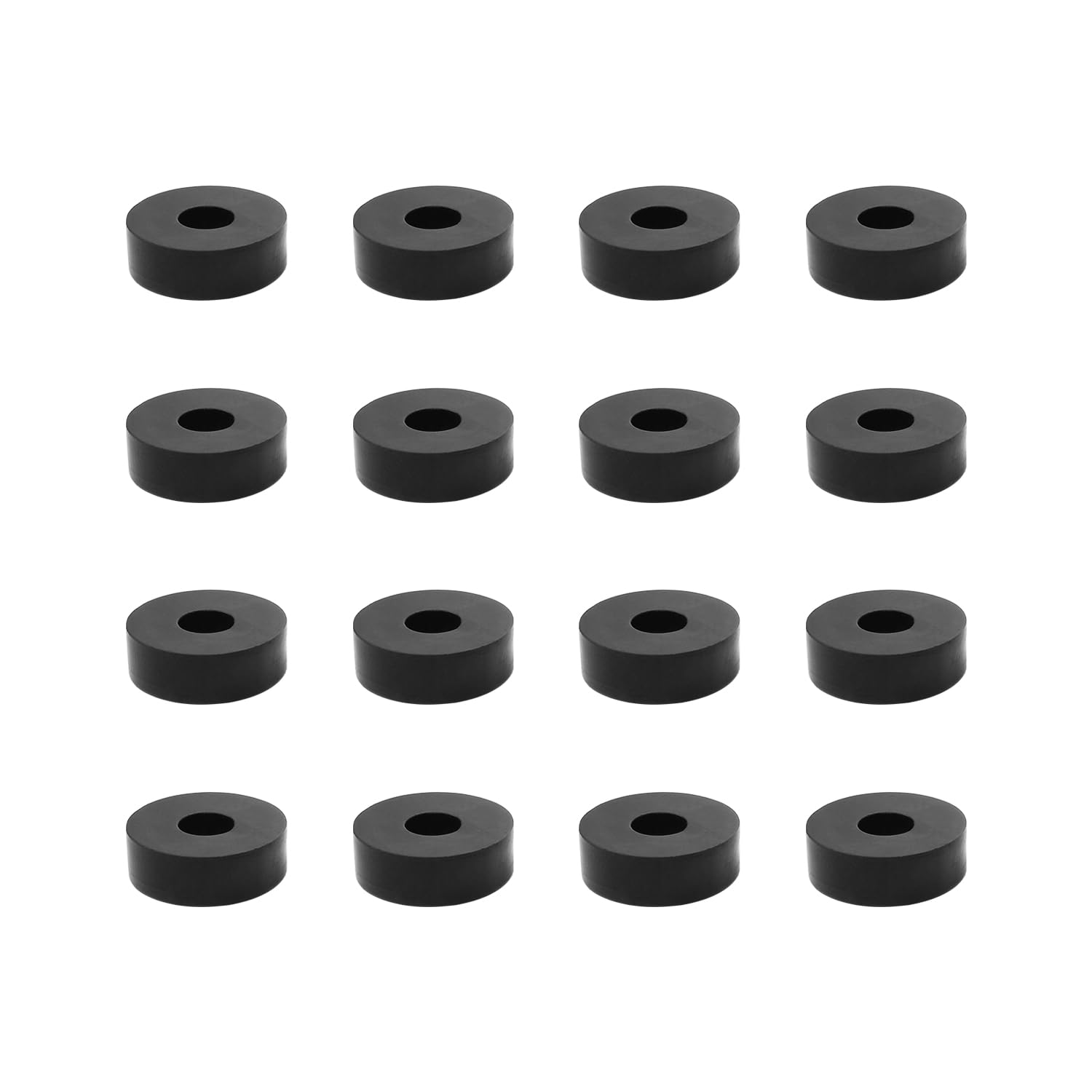 16 Pieces Rubber Spacers, M4 Plastic Spacer Bushings, 12mm Outer Diameter 4mm Inner Diameter 4mm Thickness Plastic Spacers for Home Automotive Accessories, Containers