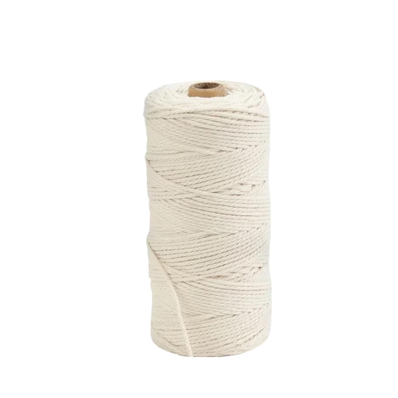 Twisted Cotton Cord 2-100M Macrame Cord Cotton Twisted Rope For Wall Hanging DIY Crafts Wedding Decor(2mm 100meter)