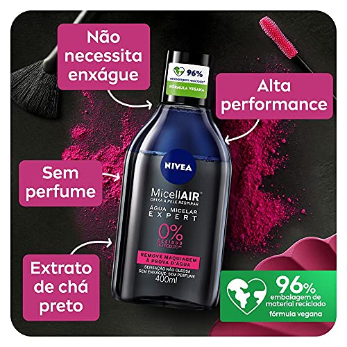 NIVEA Água Micelar Bifásica Limpeza Facial MicellAIR Expert 400ml