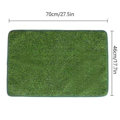 Kunstrasen Hundeklo Welpen Balkon Hundetoilette Ersetzen Rasen Welpentoilette Wiederverwendbar Training Pee Pads für Kleine Grosser ältere Hunde Hundeklo Rasen (Grün, 46x70cm)