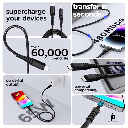 Image of Dubstep Blaze Ultra 65W Type-C to Type-C Cable 1 m Fast Charge Cable (Compatible with Mobile, Tablet, Laptop, Black, One Cable)