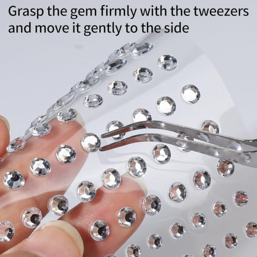 Image of Teenitor 760pcs Face Gems Hair Gems Self-Adhesive Rhinestone Gem for Women