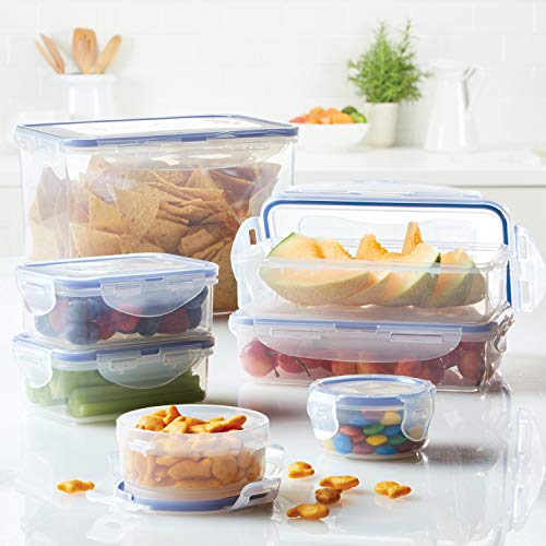Lock & Lock Easy Essential Storage Set/Food Containers Airtight Bins/BPA-Free/Dishwasher Safe, 38 Piece, Clear by LocknLock - Image 7