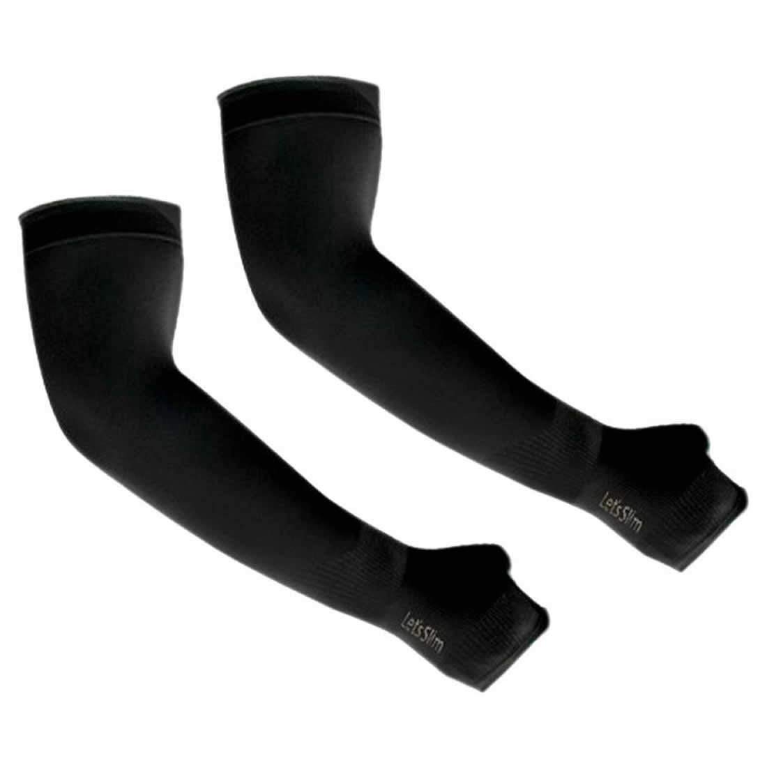 Cotson Men's Sports Arm Sleeves (Black, Pack of 1 Pair)