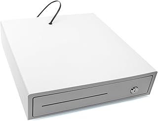 BNZCZY Cajón De Caja,Caja Registradora De Cuatro Compartimentos Y Tres Niveles,Apertura Automática Y Manual De Cajones De Caja Registradora,para Supermercados, Tiendas, Hoteles,etc.(Color:Blanco)