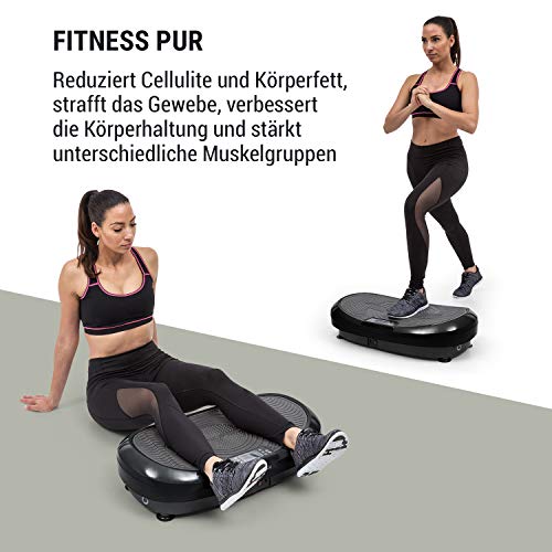 Klarfit Vibe 4DX Vibrationsplatte 4D - Vibrationstrainer Rüttelplatte mit 440 W Gesamtleistung, Fitness Trainer… – Bild 4
