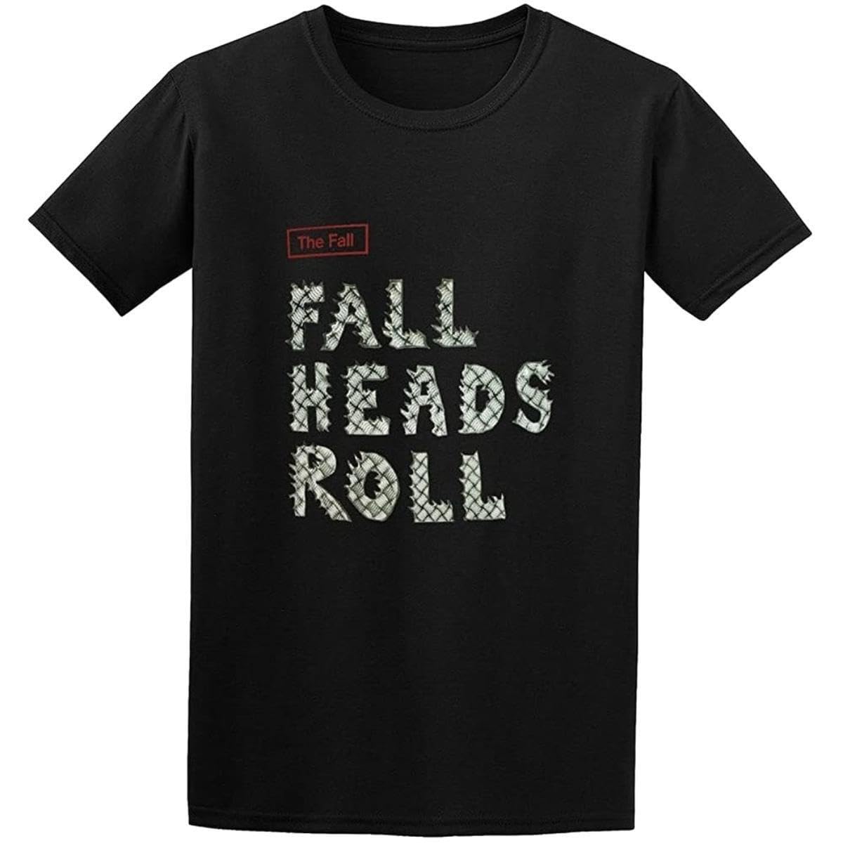 Ccccqlhf55 Unisex Black The Fall Fall Heads Roll Punk Logo T Shirt Xl