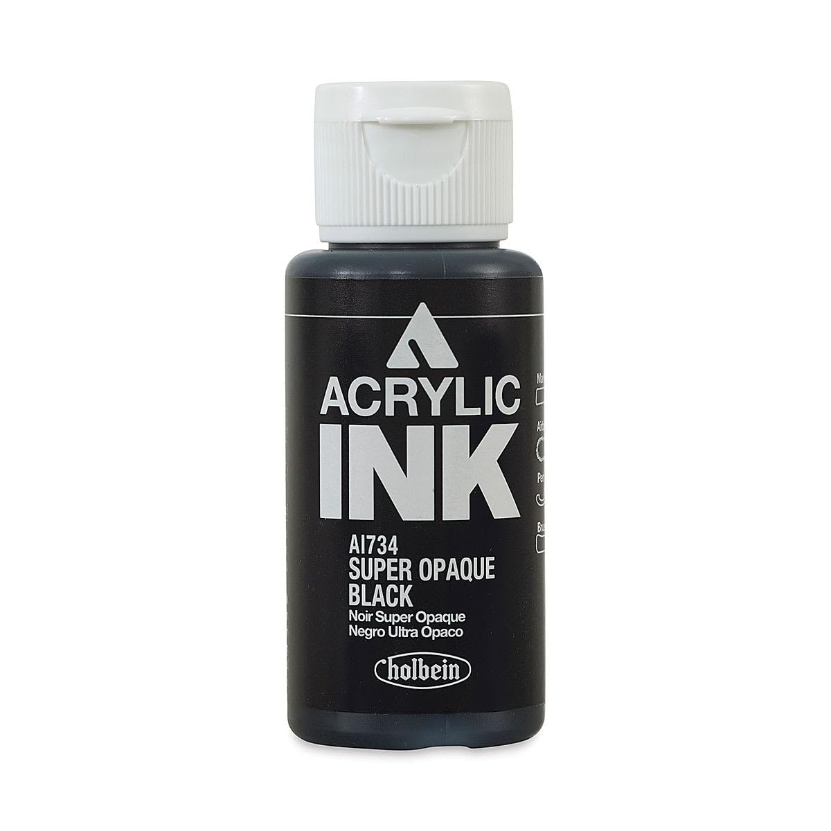 Holbein Encre acrylique 30 ml (noir super opaque)