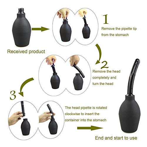 Image of HiiBaby Medical Grade Silicone Enema Bulb Aginal and Anal Douche for Men and Women Capacity 310ml