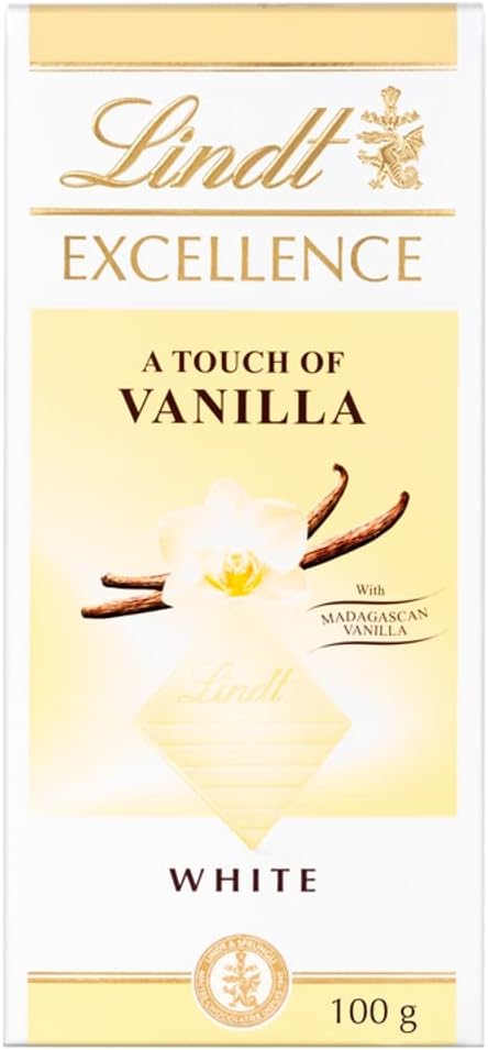 Lindt Excellence White Chocolate Bar with a Touch of Madagascan Vanilla , 100 g ​