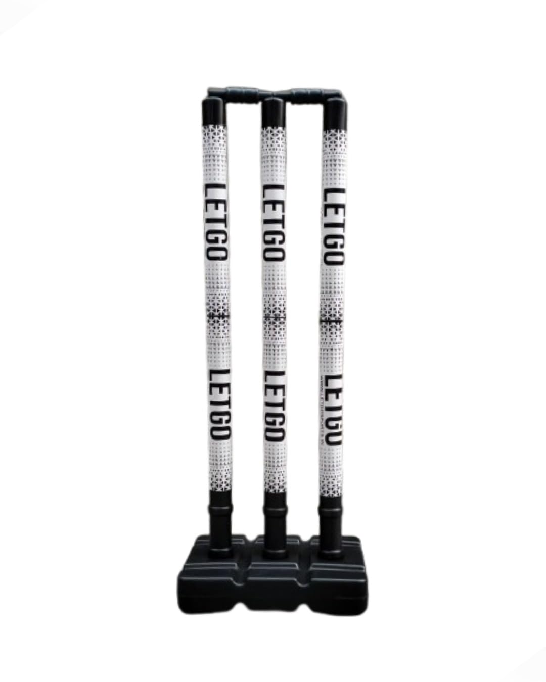 Cricket PVC Stumps Set with Base, Black, Plastic, Includes 3 Stumps and 2 Bails-image-18