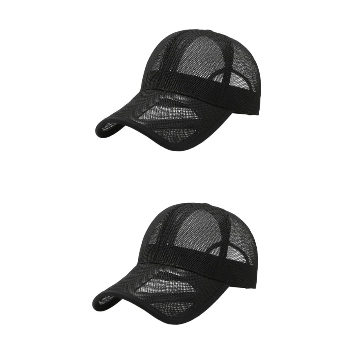 CALLARON Gorra De Malla Transpirable Sombreros para Hombres Gorra De Béisbol De Malla Sombrero De Visera para Hombres Sombrero para Protección Solar para Hombres Poliéster Black