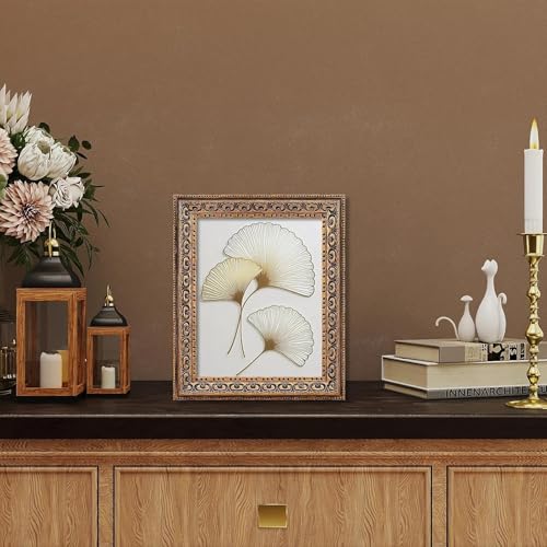 Image of VIOLABBEY 8x10 Picture Frame Antique Black and Gold, Vintage Photo Frame | Antique Ornate Picture Frame, Wall or Tabletop Display, Classic Design for Home Office Decor, Fits 8x10 Pictures