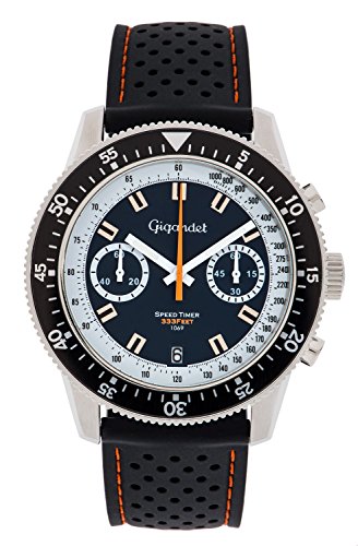 Preisvergleich Produktbild Gigandet Herrenuhr Chronograph Quarzwerk Analog mit Silikonarmband Speed Timer G7-001