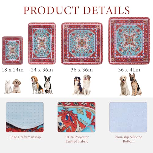 Image of Homimp Washable Pee Pads for Dogs, 2 Pack Reusable Puppy Pads Waterproof, Absorbent and Leakproof Dog Pee Pads, Non Slip Puppy Training Pads, Pet Mat for Floor, Crate, Couch, Whelping,Brown, 36 inchx36 inch
