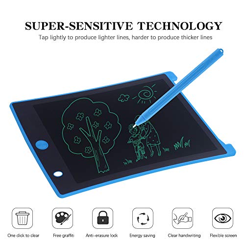 image for JefDiee 8.5 Inch Kids Drawing Writing Boards, LCD Writing Tablet Elect