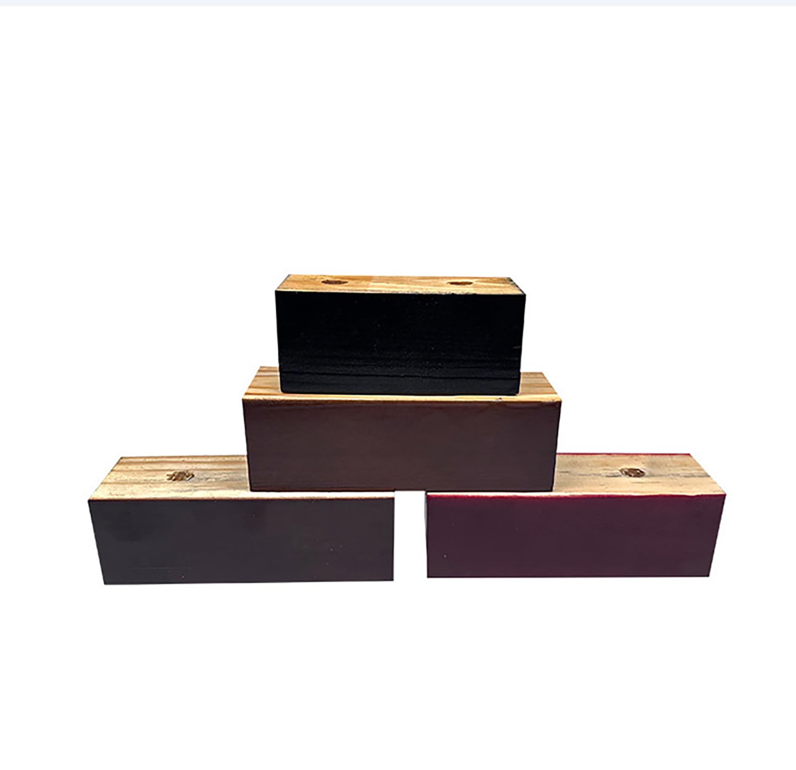 Juego de 4 elevadores de cama y patas de sofá de madera, patas de muebles para sofá, tocador y mesa en forma de L, reemplazo perfecto para mayor altura y estilo (5 cm)