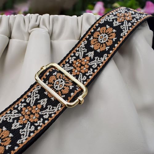 Image of Replacement Purse Strap Shoulder Strap Adjustable Crossbody Strap for Women Crossbody Wide Shoulder Bag, Sunflower-gold Hardware, 51 inches