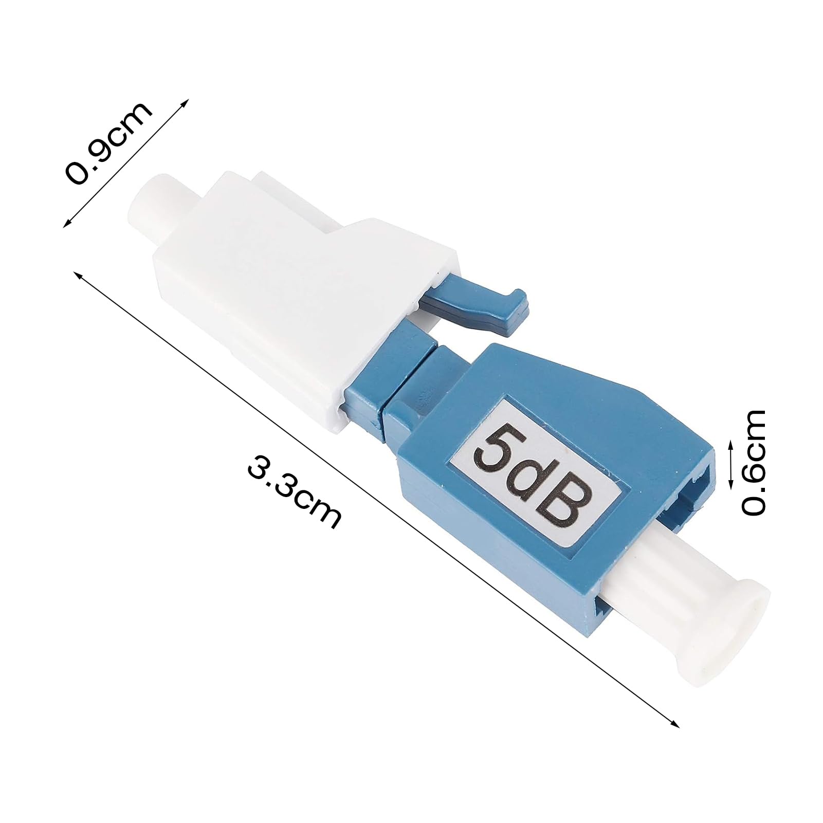 Fafeicy Attenuatore Fibra Ottica Monomodale LC/UPC 5dB Connettore Maschio Femmina Alta Perdita di Ritorno per Reti Telecomunicazioni