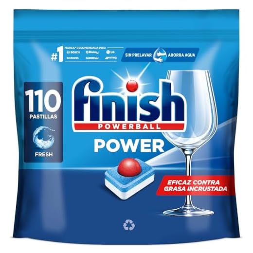 Finish Powerball Power All in 1 Pastillas para el lavavajillas todo en 1 - Pack ahorro 110 pastillas