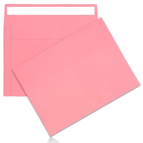 50Packs A4 Pink Envelopes 4x 6 Inch Card Envelopes,Self Seal for Weddings, Greeting Cards,Mailing, Invitations, Photos, Postcards - A4 - A4( Pink)50Pack