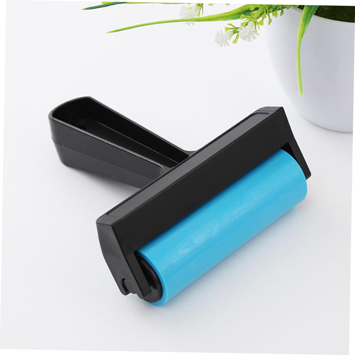 Rouleau De Peinture à Brosse à Motif De Fleurs Poignée Rouleau De Peinture Pour Bricolage Pinter